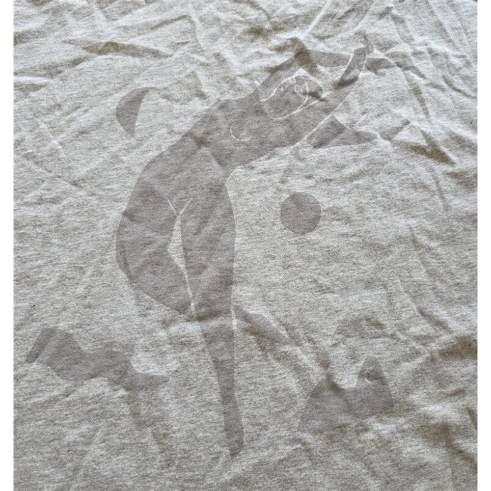 NWOT Calme S Yoga Crew Neck T Shirt Gray 125287